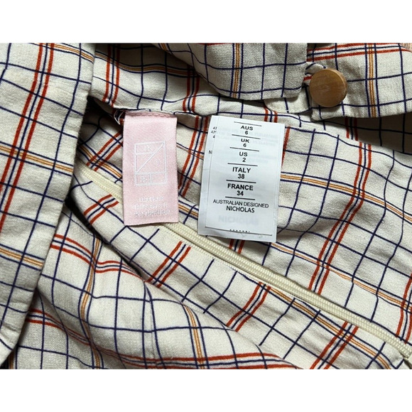 RTR 34 Women Summer Dress Plaid Design *Missing Button* - Picture 4 of 7